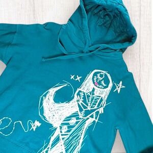 Disney Nightmare Before Christmas Sally Graphic Teal Hoodie Women's XS
